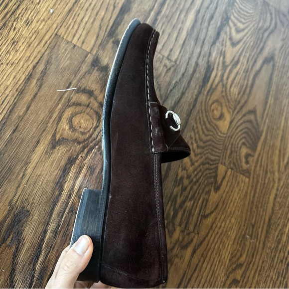 Men’s Gucci Horsebit Brown suede Loafers dress shoes - Picture 6 of 13